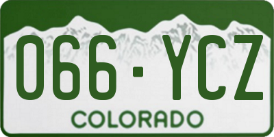 CO license plate 066YCZ
