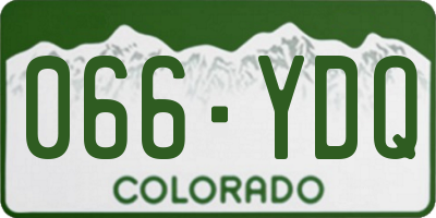 CO license plate 066YDQ
