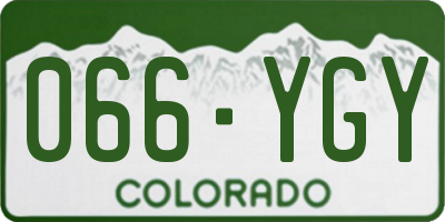 CO license plate 066YGY