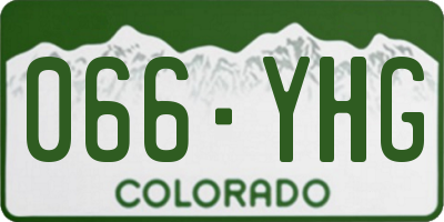 CO license plate 066YHG