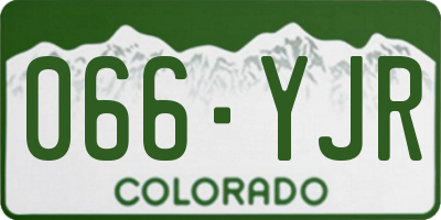 CO license plate 066YJR