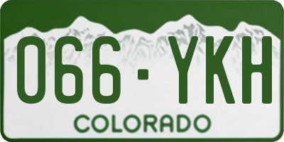 CO license plate 066YKH