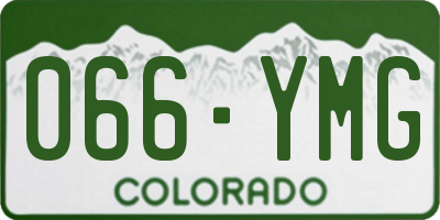 CO license plate 066YMG