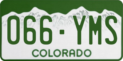 CO license plate 066YMS
