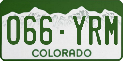 CO license plate 066YRM