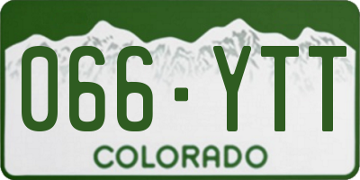 CO license plate 066YTT