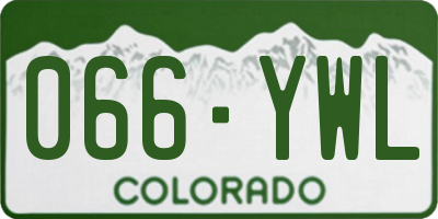 CO license plate 066YWL