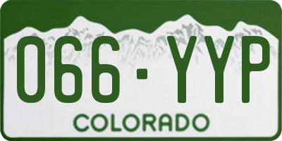 CO license plate 066YYP