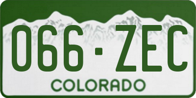 CO license plate 066ZEC