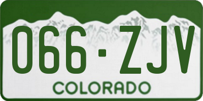 CO license plate 066ZJV
