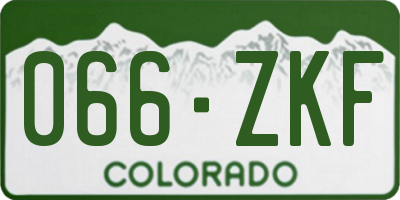 CO license plate 066ZKF