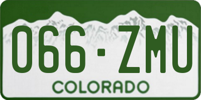 CO license plate 066ZMU