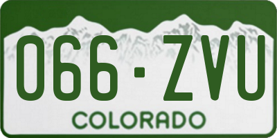 CO license plate 066ZVU