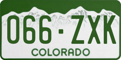 CO license plate 066ZXK