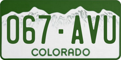 CO license plate 067AVU