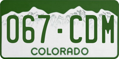 CO license plate 067CDM