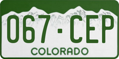 CO license plate 067CEP