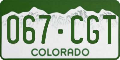 CO license plate 067CGT