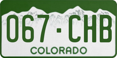 CO license plate 067CHB