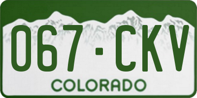 CO license plate 067CKV