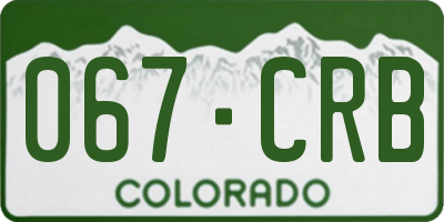 CO license plate 067CRB