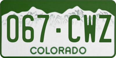 CO license plate 067CWZ