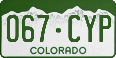 CO license plate 067CYP