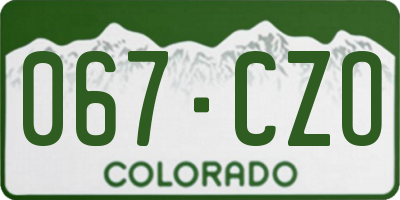 CO license plate 067CZO