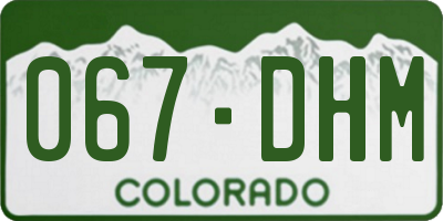 CO license plate 067DHM
