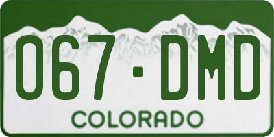 CO license plate 067DMD