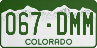 CO license plate 067DMM