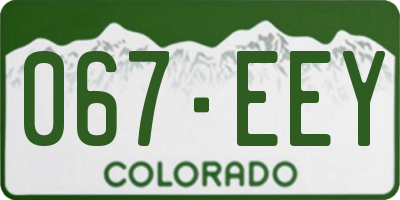 CO license plate 067EEY