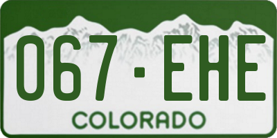 CO license plate 067EHE