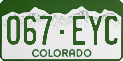 CO license plate 067EYC