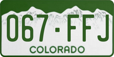 CO license plate 067FFJ