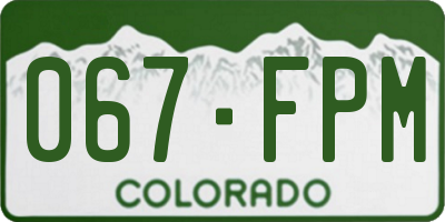 CO license plate 067FPM