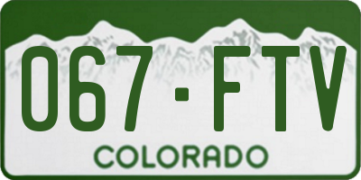 CO license plate 067FTV