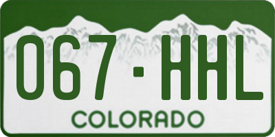 CO license plate 067HHL