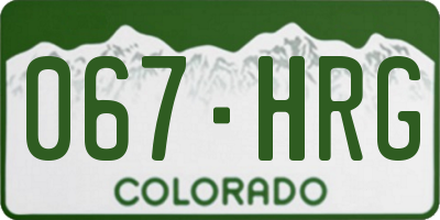 CO license plate 067HRG