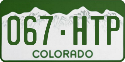 CO license plate 067HTP