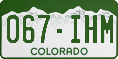 CO license plate 067IHM