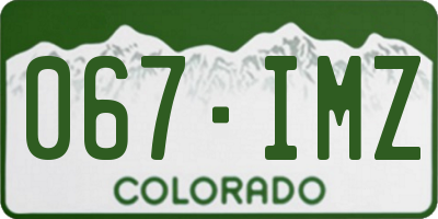 CO license plate 067IMZ