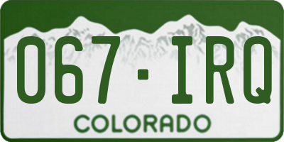 CO license plate 067IRQ