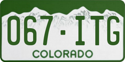 CO license plate 067ITG