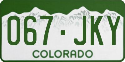 CO license plate 067JKY