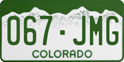 CO license plate 067JMG