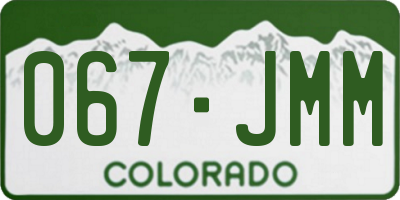 CO license plate 067JMM