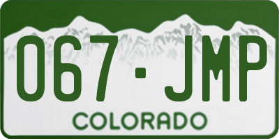 CO license plate 067JMP