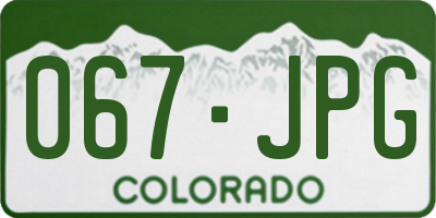 CO license plate 067JPG