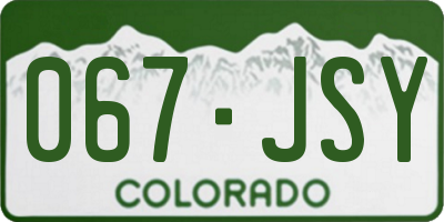 CO license plate 067JSY